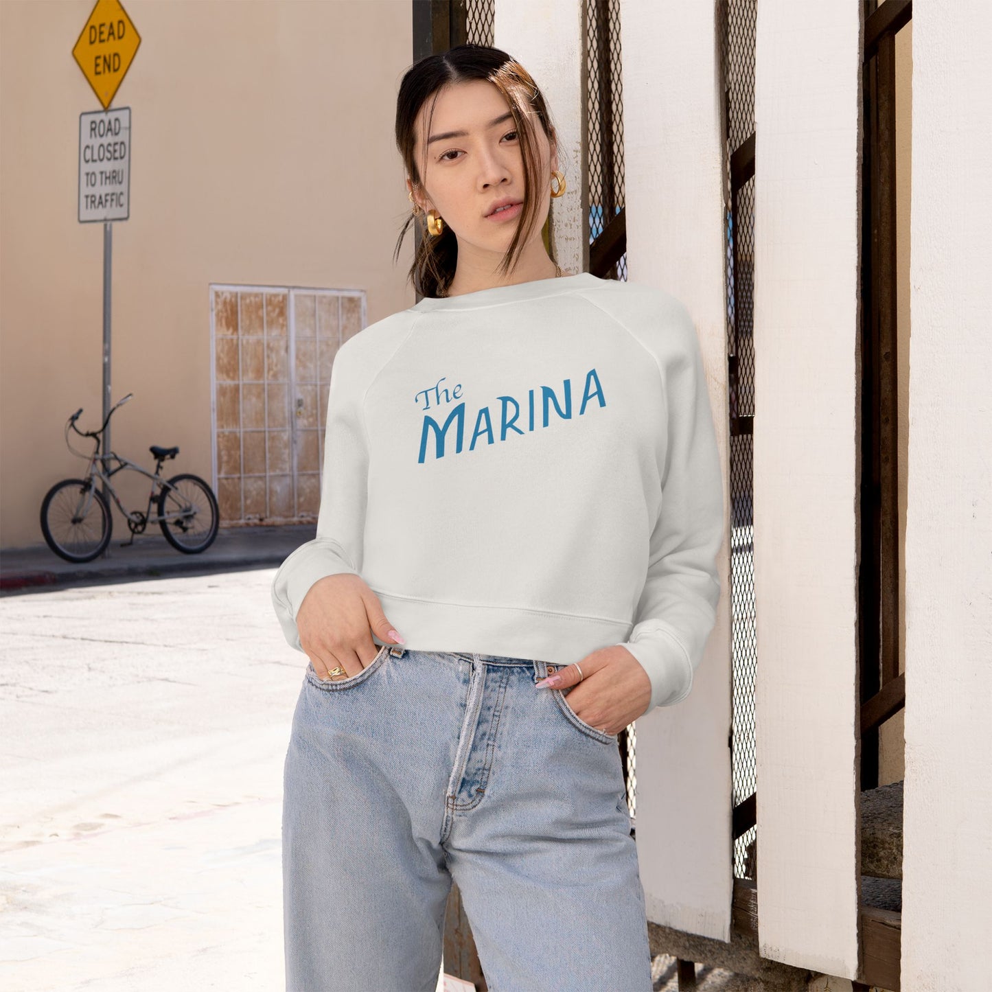 The Marina Women's Cropped Fleece Pullover